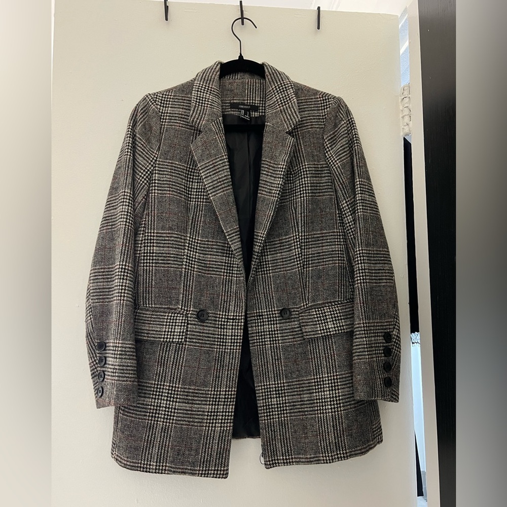 Plaid oversized blazer